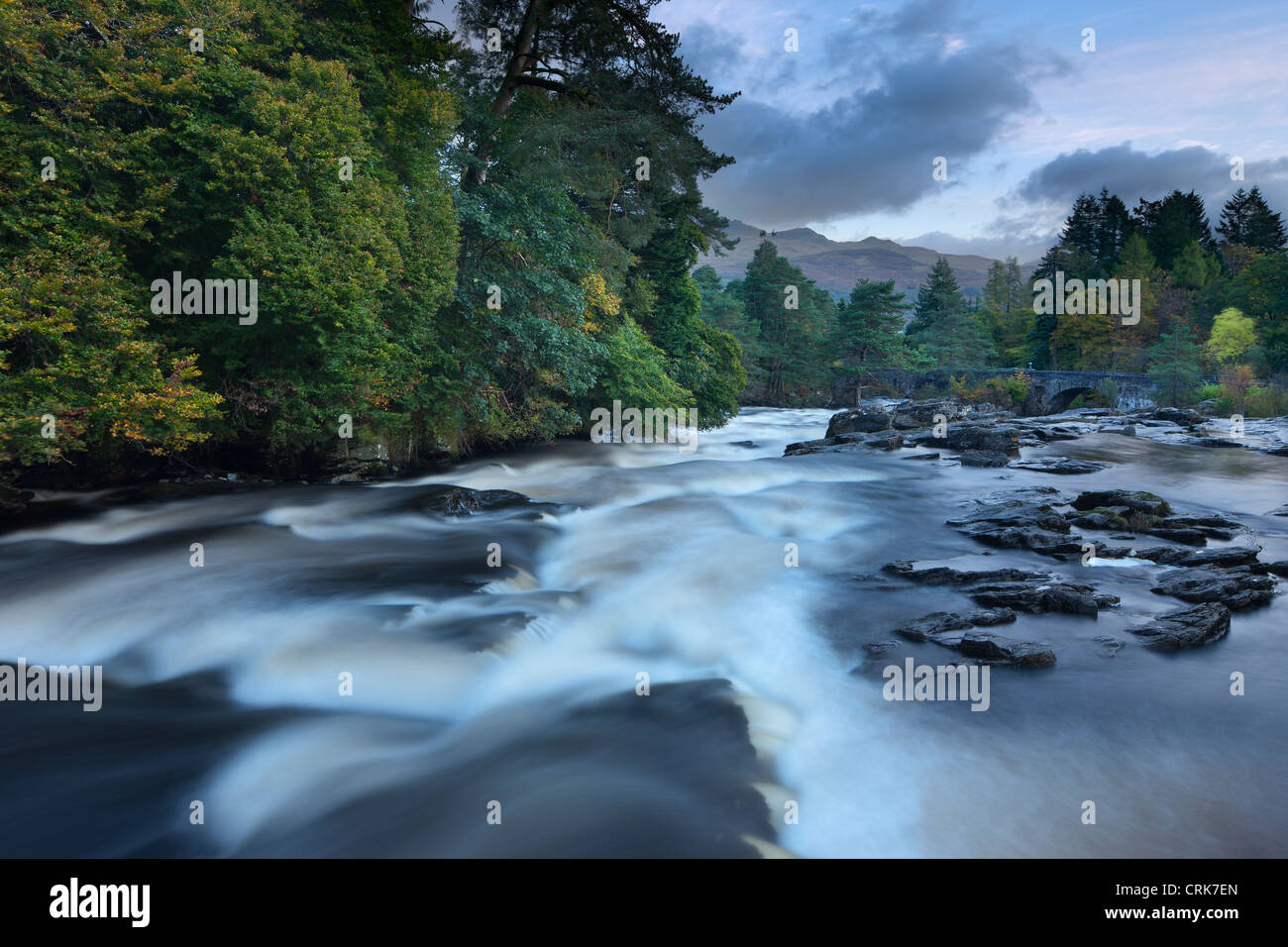 Le Cascate di Dochart, Killin, Perthshire Scozia Scotland Foto Stock