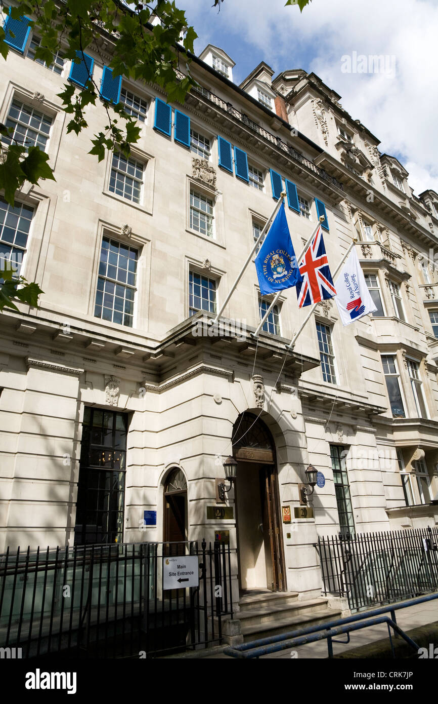 Uffici / sede / sede dell'RCN / Royal College of Nursing a: 20, Cavendish Square London W1G 0RN. Regno Unito Foto Stock