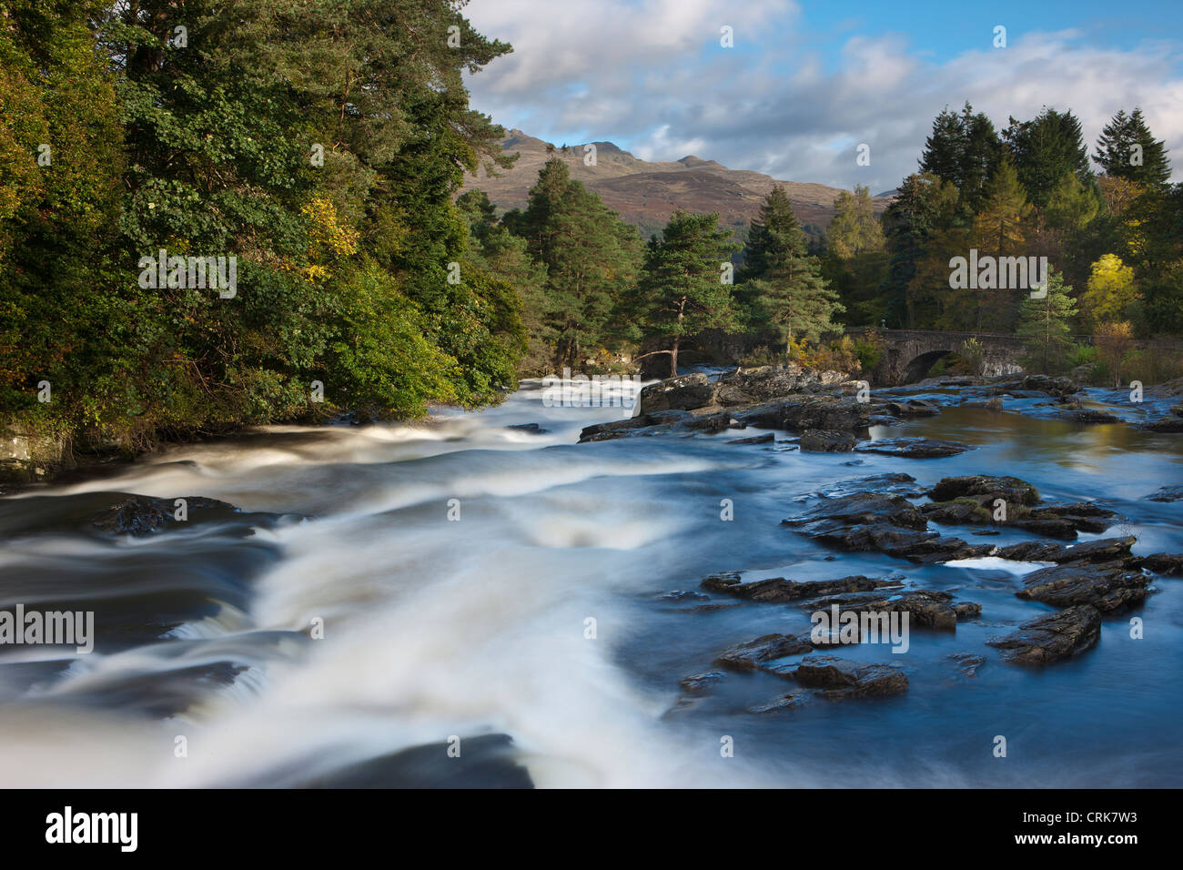 Le Cascate di Dochart, Killin, Perthshire Scozia Scotland Foto Stock