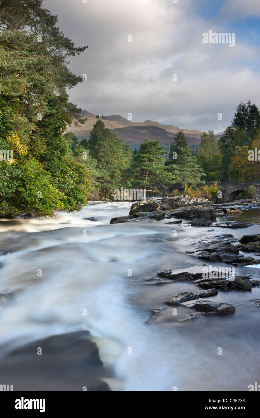 Le Cascate di Dochart, Killin, Perthshire Scozia Scotland Foto Stock