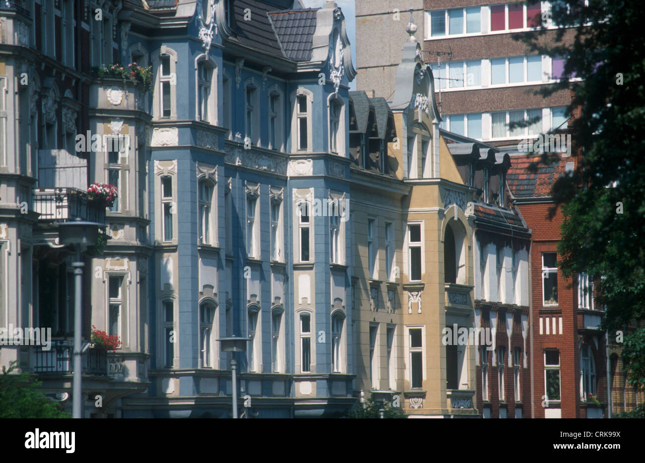 Vecchio edificio facciate la piastra anteriore in Frankfurt-Oder Foto Stock