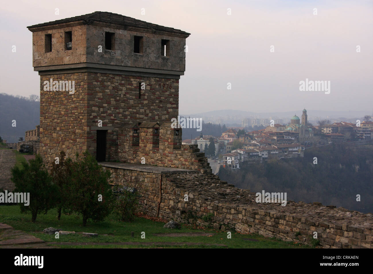 Tsarevets fortezza medievale, Veliko Tarnovo, Bulgaria Foto Stock