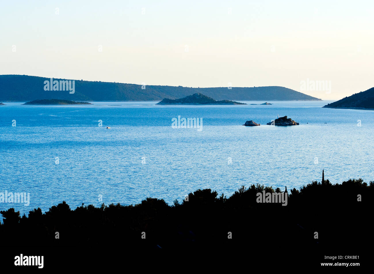 Vedute dell'Adriatico. Città Trigor Croazia Foto Stock