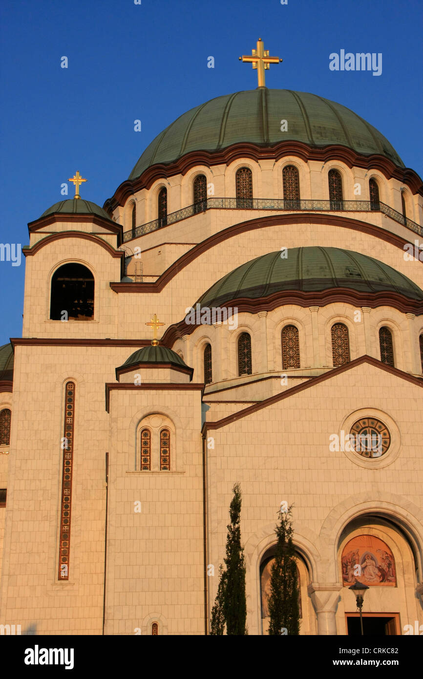 La facciata della Cattedrale di San Sava, Belgrado, Serbia Foto Stock