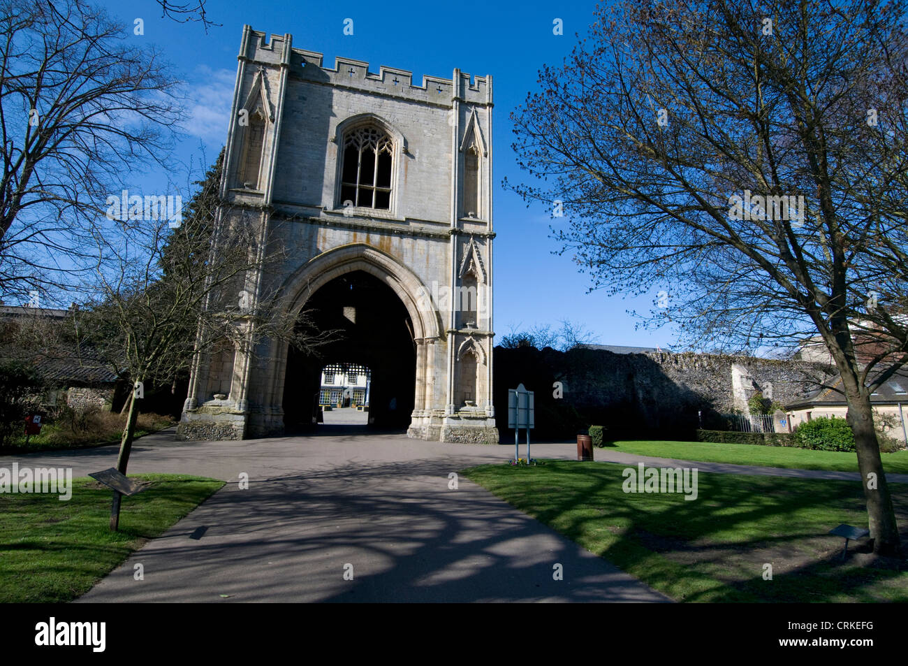 Bury St.Edmunds, Suffolk, Gran Bretagna, Inghilterra, U.K, Bury St.Edmunds Cattedrale, architettura medievale inglese, architettura medievale, architettura inglese Foto Stock