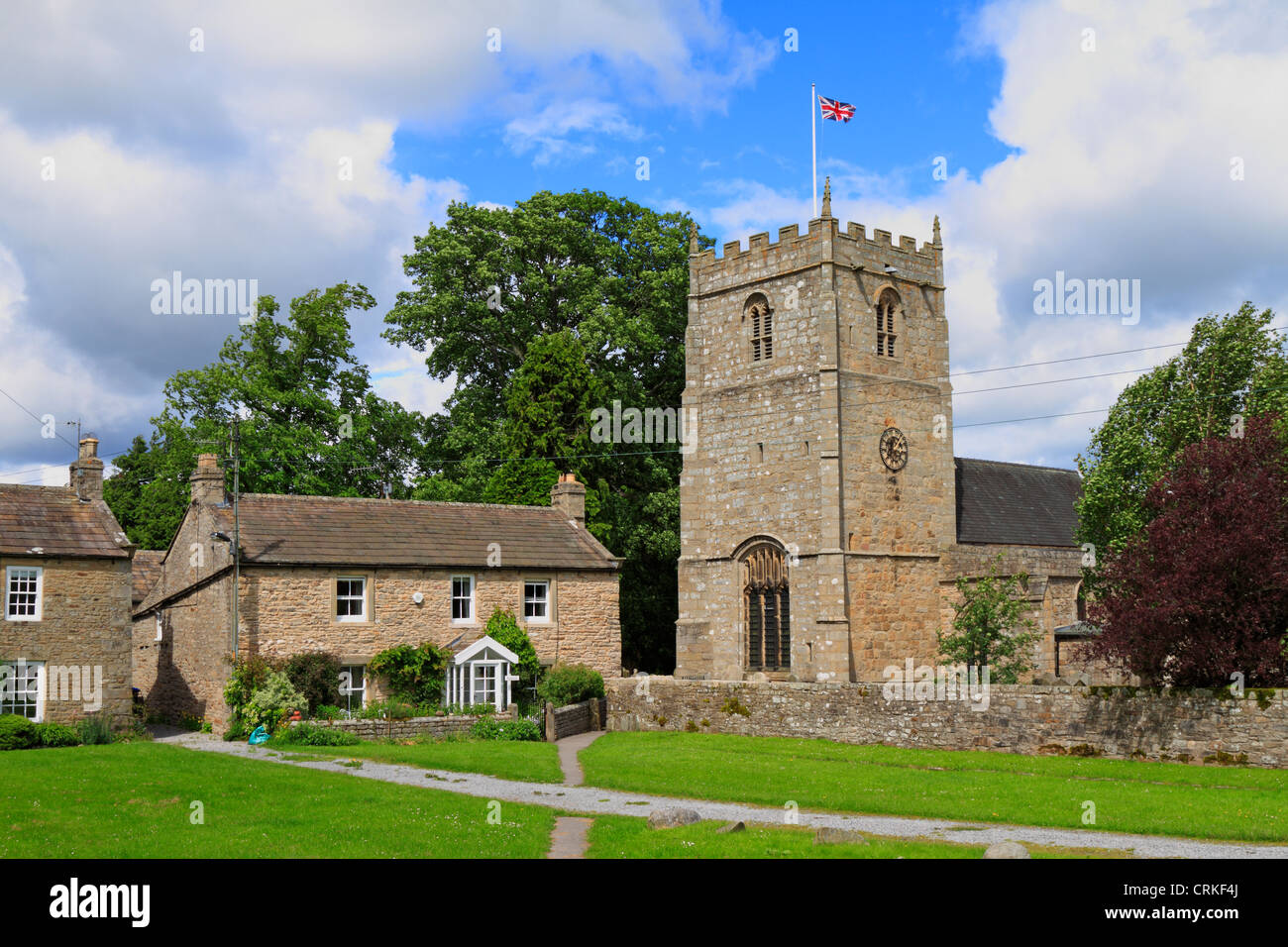 St Romald la Chiesa, Romaldkirk, Teesdale, County Durham, Inghilterra, Regno Unito. Foto Stock