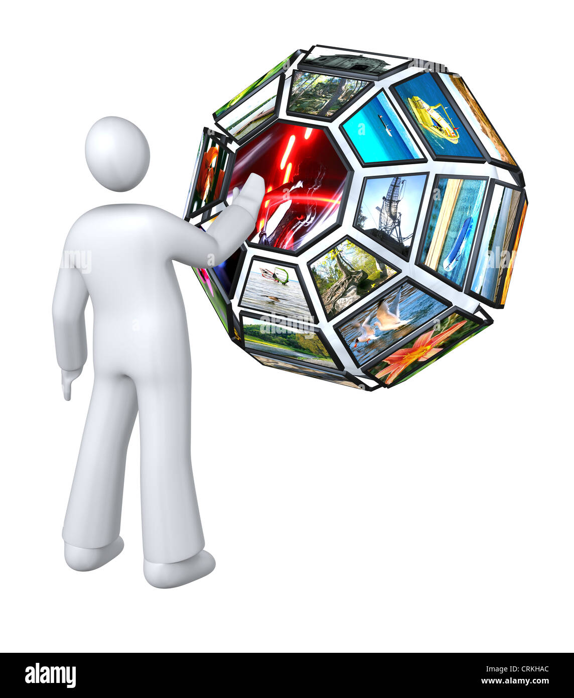 La televisione digitale - sferica holo multimedia interface v3 Foto Stock