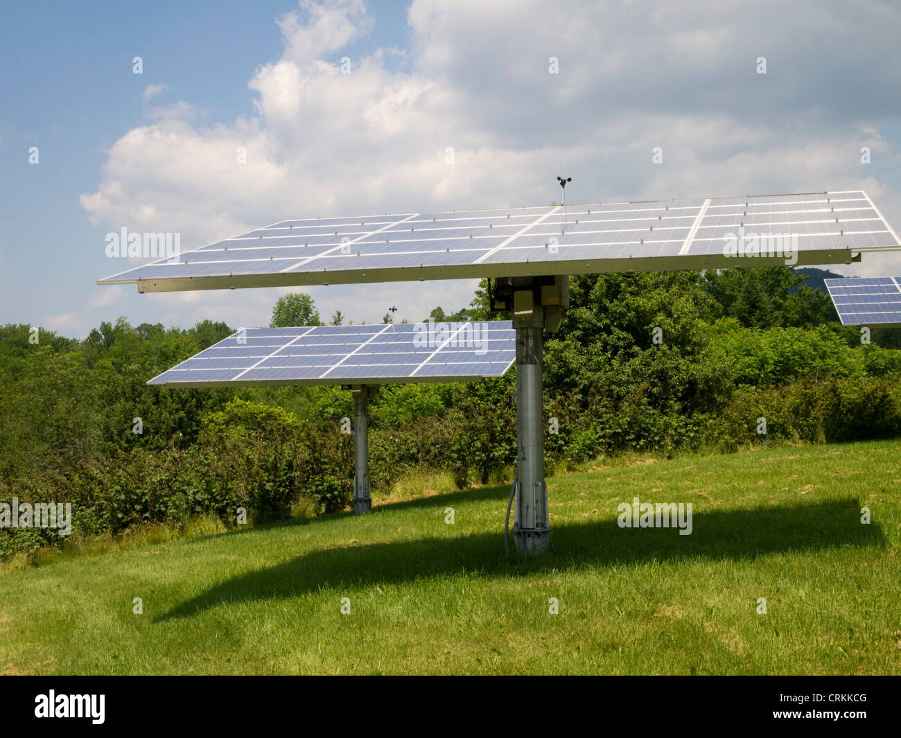 Collettori solari, Waterbury Center, Vermont, USA Foto Stock