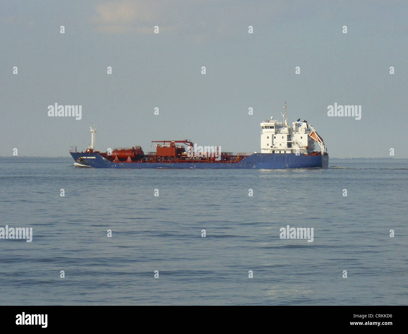 La nave chimichiera '''Nordic Marianne' in uscita sul fiume Elba Foto Stock