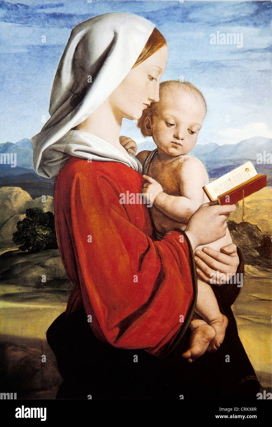 La Madonna e il bambino - Raffaello - Foto Stock