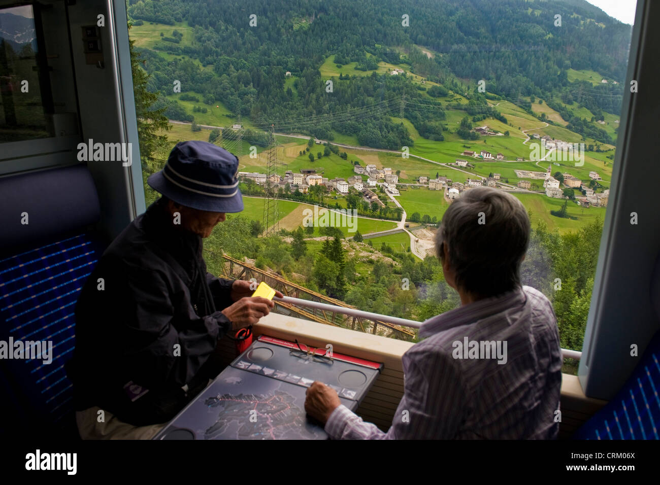 La Svizzera, Canton Grigioni, il Bernina Express Foto Stock
