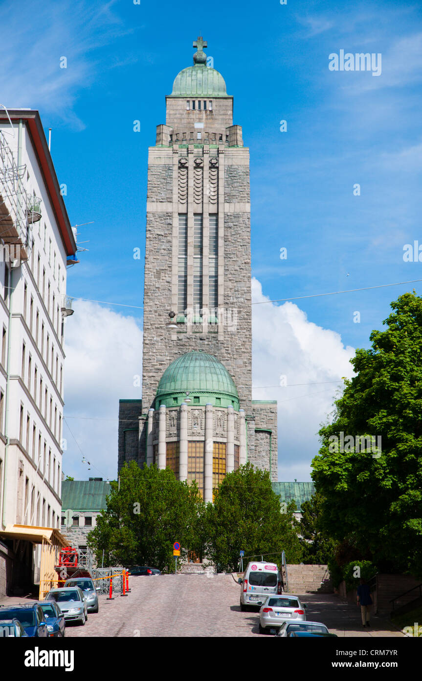 Kallion kirkko la chiesa Kallio (1912) da Lars Sonck nel quartiere Kallio in Helsinki Finlandia Europa Foto Stock