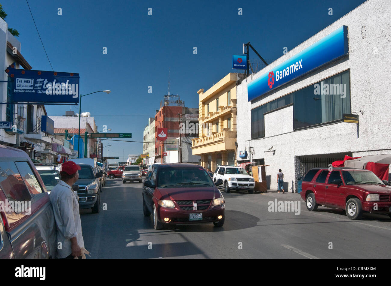 Avenida Guerrero in Nuevo Laredo, Tamaulipas, Messico Foto Stock
