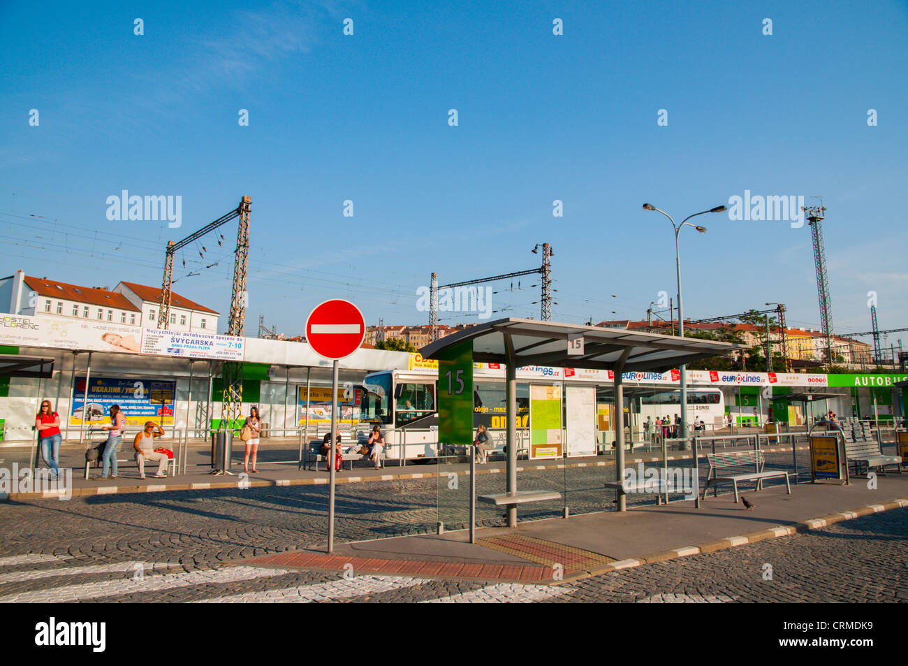 Florenc a lunga distanza stazione bus Karlin quartiere Praga Repubblica Ceca Europa Foto Stock