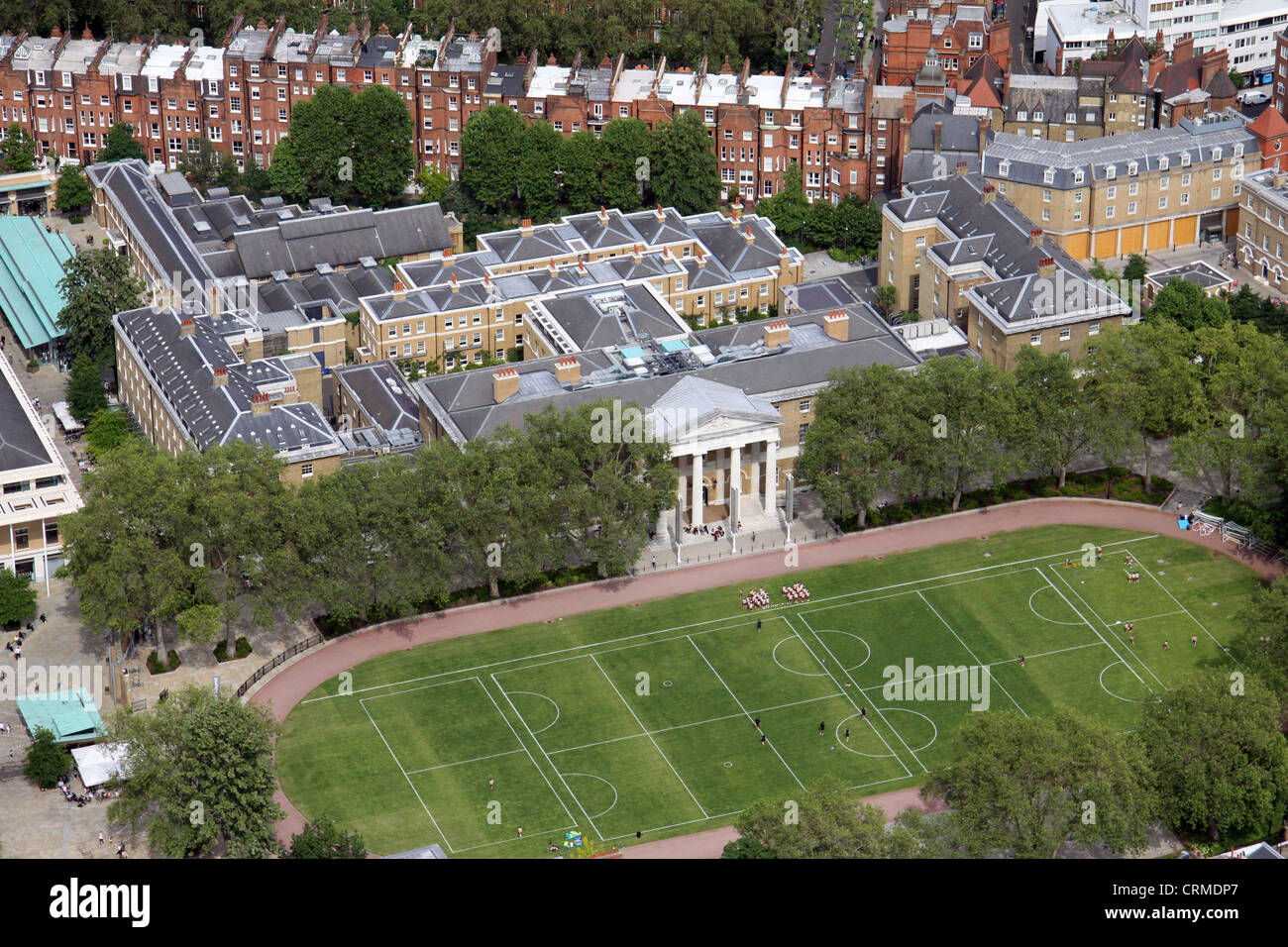 Vista aerea della Saatchi Gallery, inferiore Sloane Street, Londra SW3 Foto Stock