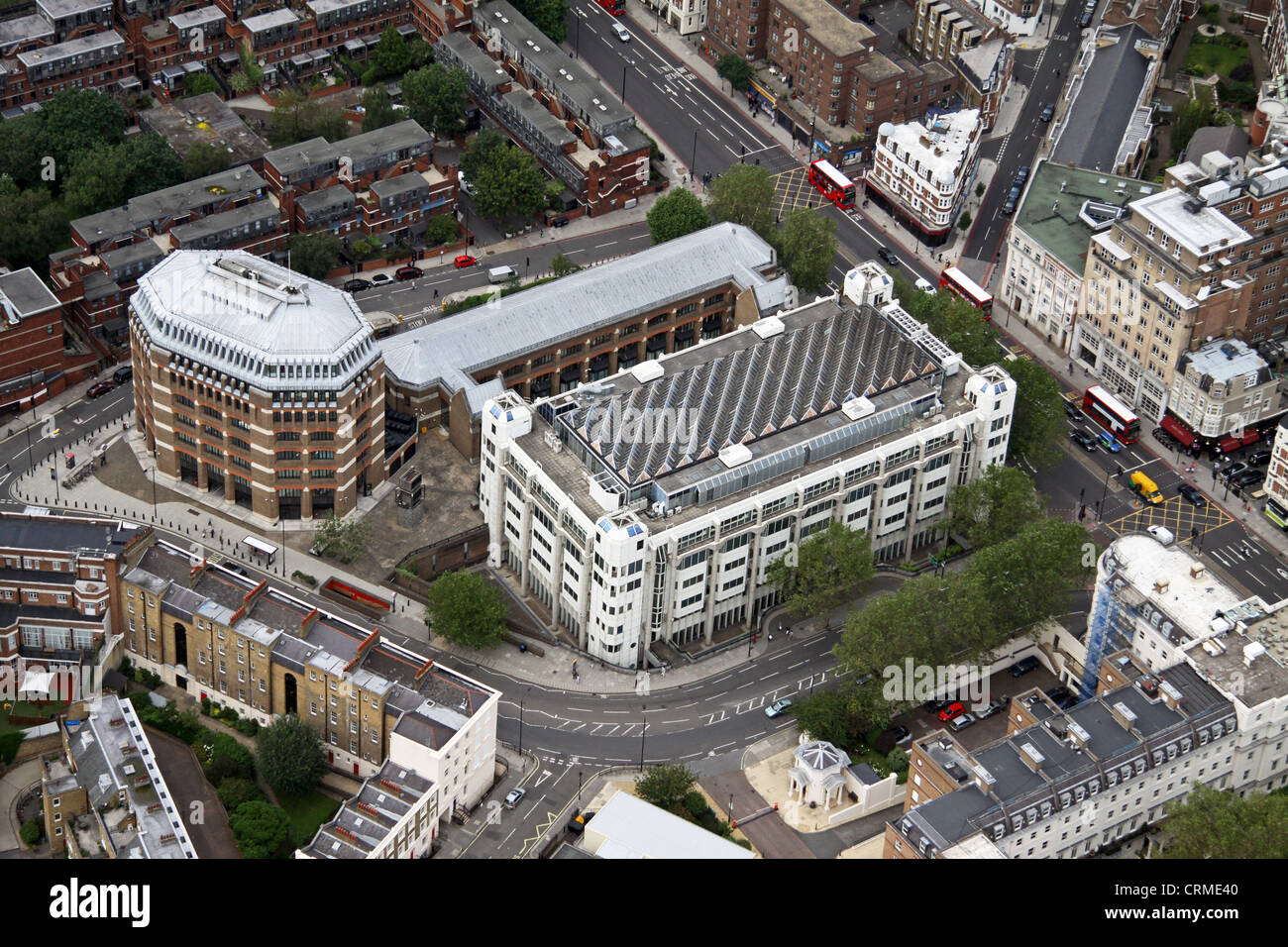Vista aerea dell'Ufficio Nazionale di Statistica, Bessborough Street, Pimlico, London SW1 Foto Stock
