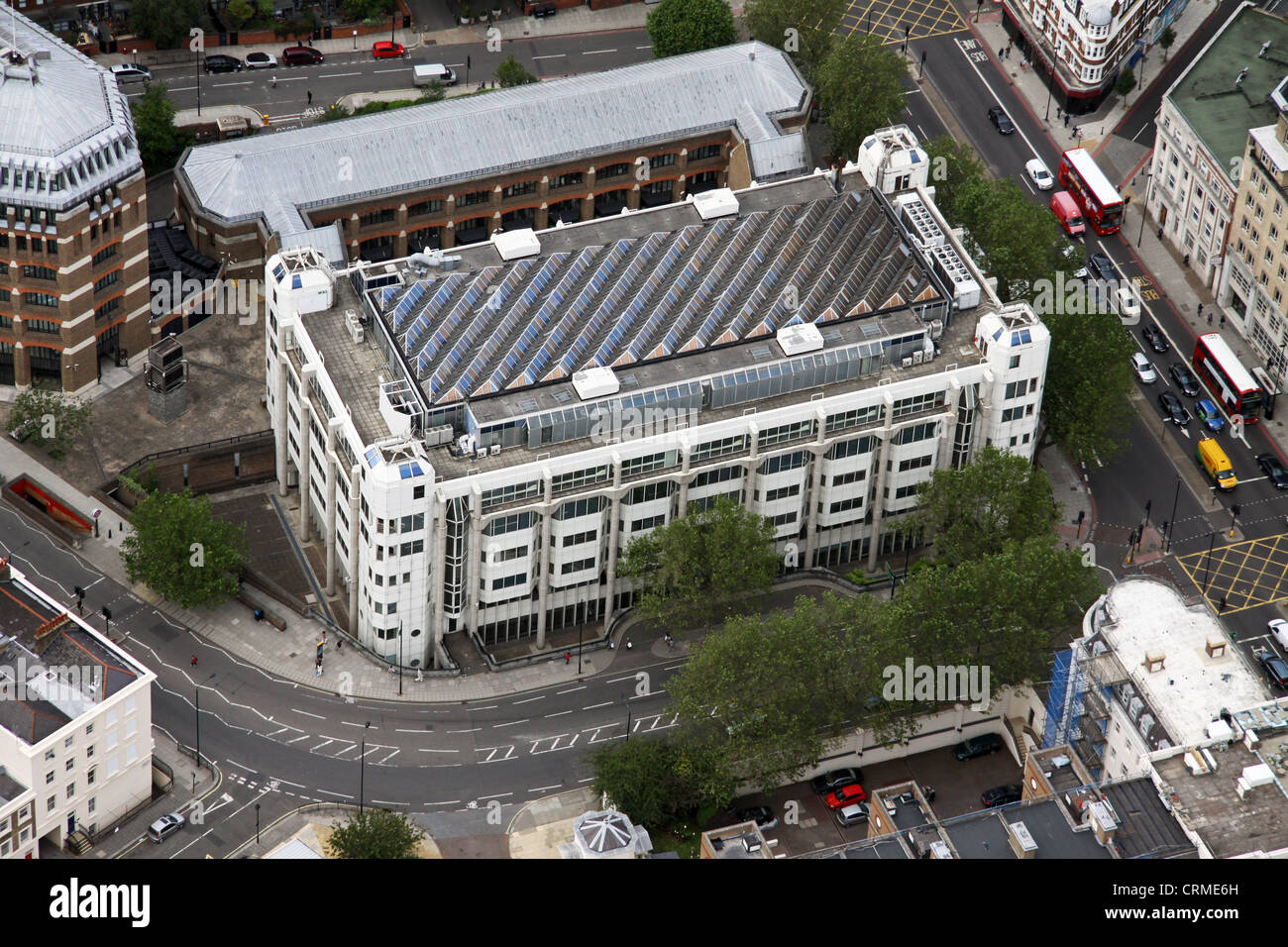 Vista aerea dell'Ufficio Nazionale di Statistica, Bessborough Street, Pimlico, London SW1 Foto Stock