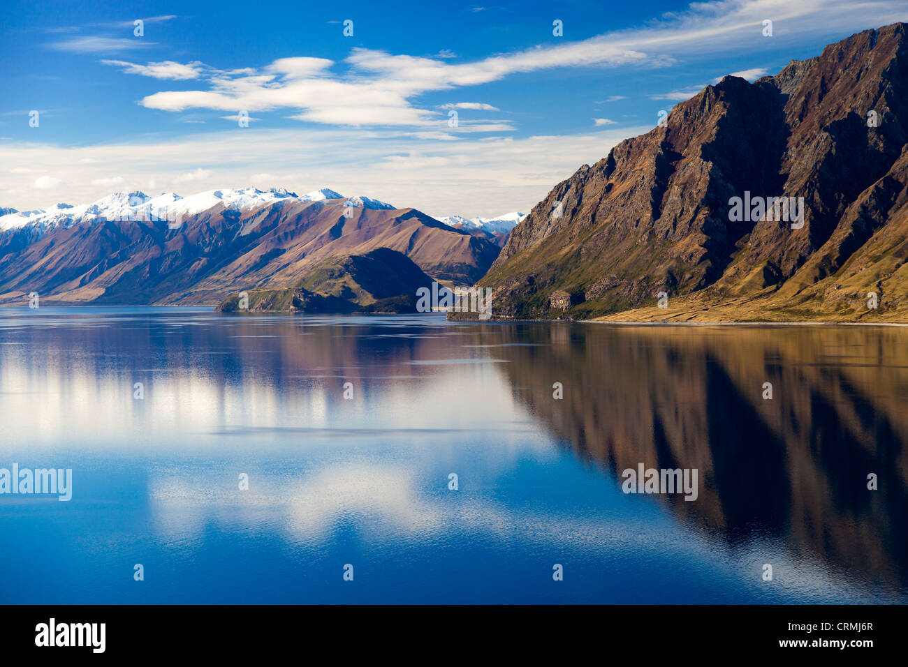 Lago Hawea, Isola del Sud della Nuova Zelanda Foto Stock