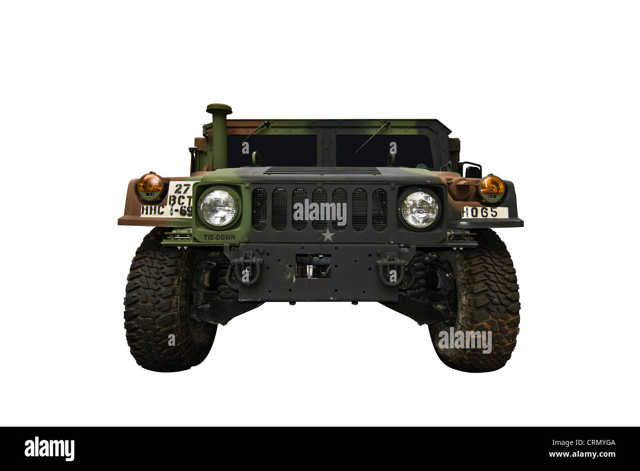 Tagliare fuori. Elevata mobilità multiuso di veicolo su ruote (HMMWV o Humvee). Un militari USA veicolo 4WD creato da AM generale. Foto Stock