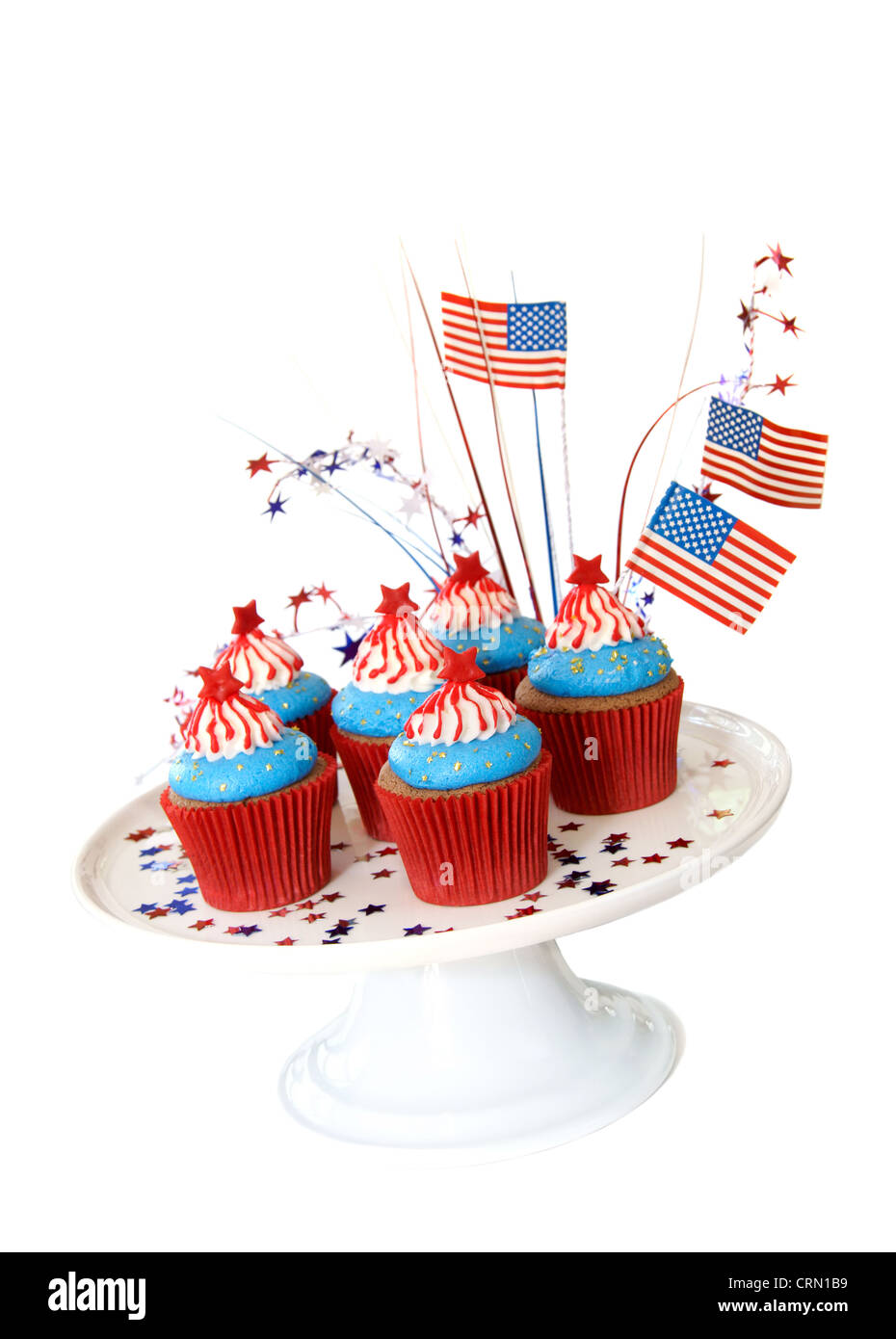 Tortine con American tema patriottico per il 4 di Luglio di celebrazione e di altri eventi in America. Foto Stock