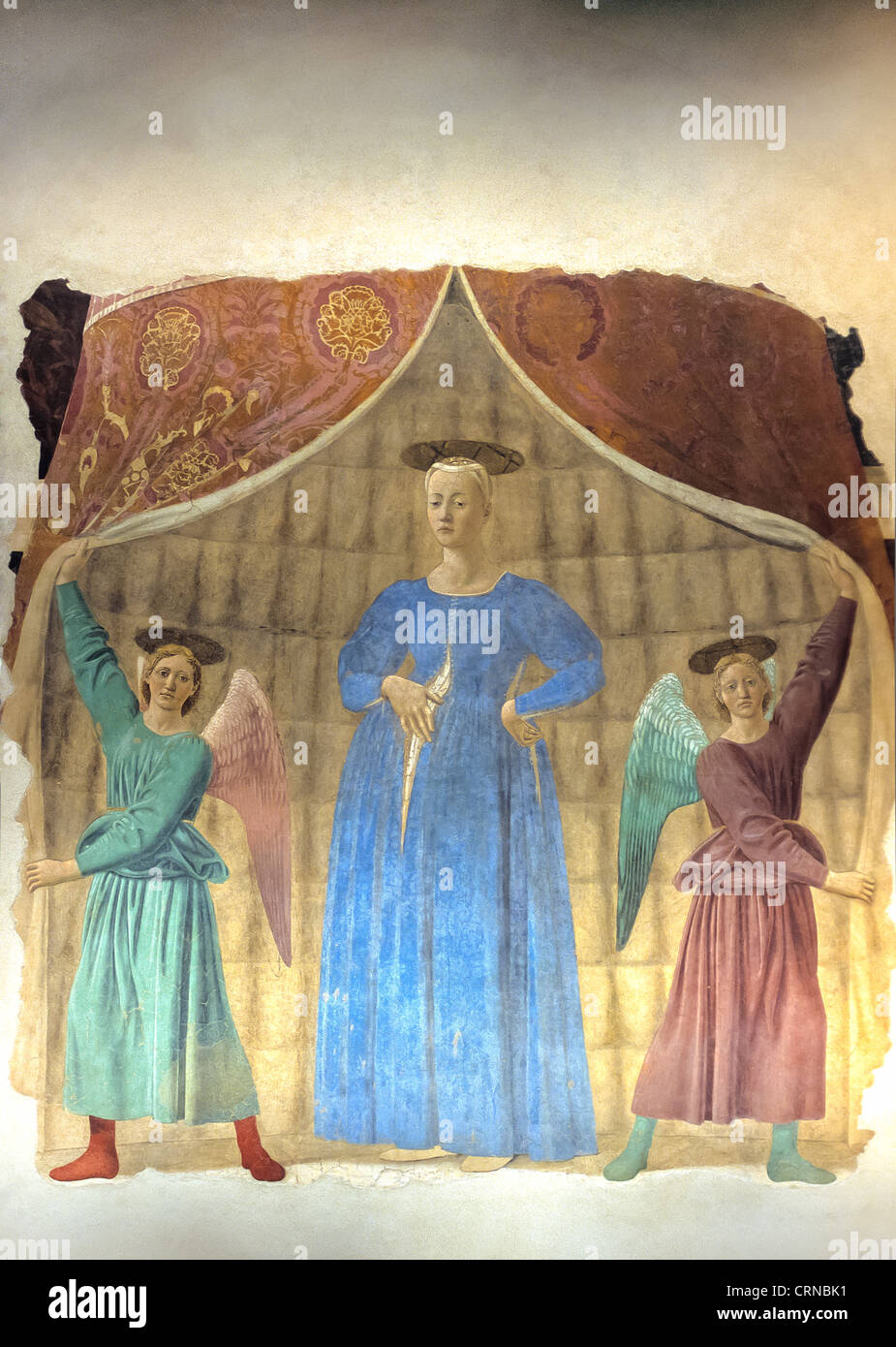 Europa Italia Toscana Pronvine di Arezzo Monterchi Piero della Francesca Madonna del Parto affresco Foto Stock