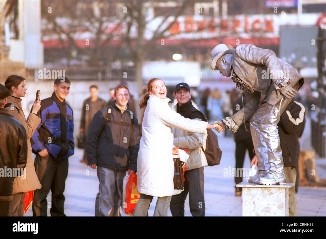 Artisti di strada Breitscheidplatz, Berlino Foto Stock