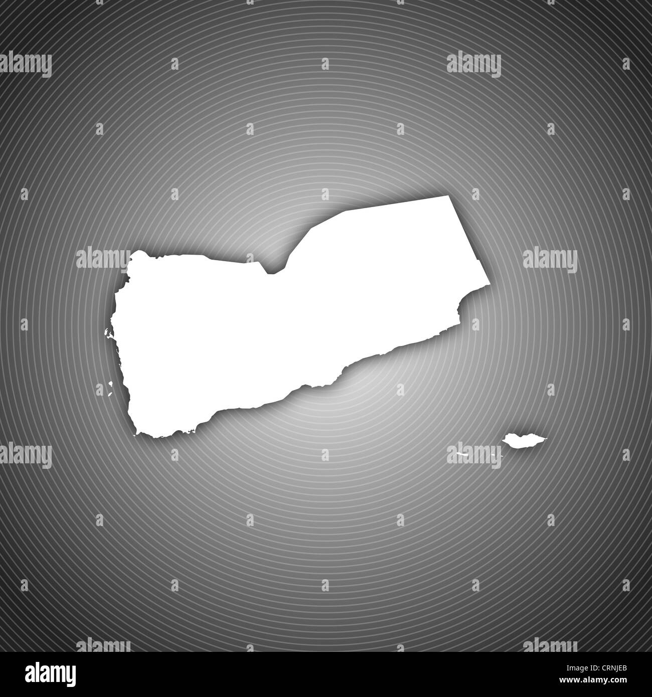 Mappa politico dello Yemen con i vari governatorati. Foto Stock