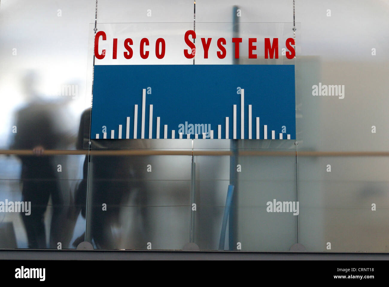 Cisco Systems stand al Cebit di Hannover Foto Stock