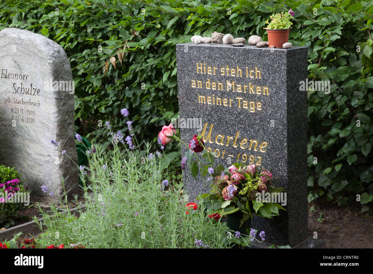Marlene Dietrich Grave, Berlino, Germania Foto Stock
