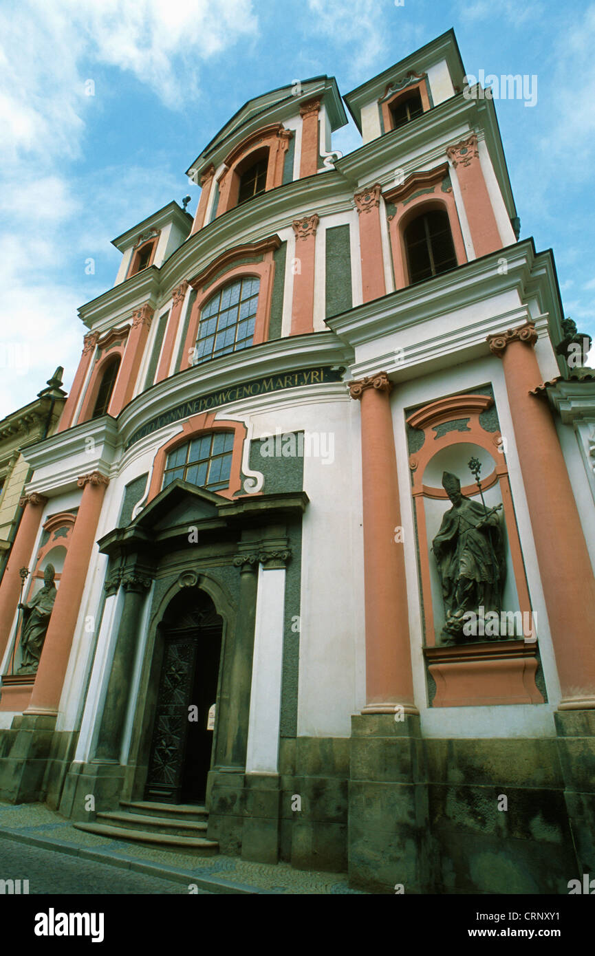 Repubblica ceca, Kutna Hora, San Giovanni di Nepomuk Chiesa, Foto Stock