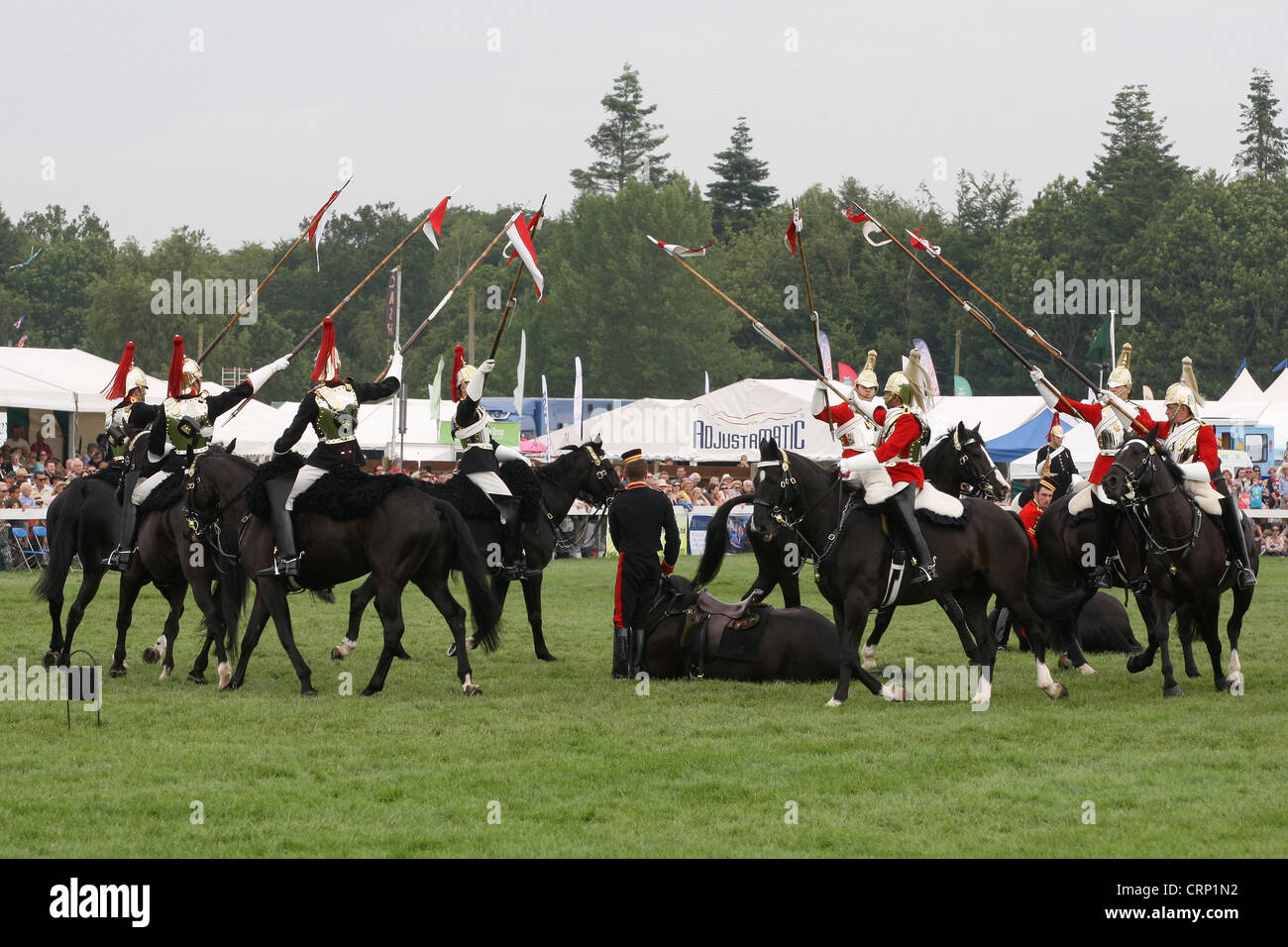 28.6.2012 Royal Norfolk Visualizza,Norwich,Norfolk. La famiglia di cavalleria giro musicale preforma al 2012 Royal Norfolk Visualizza Foto Stock