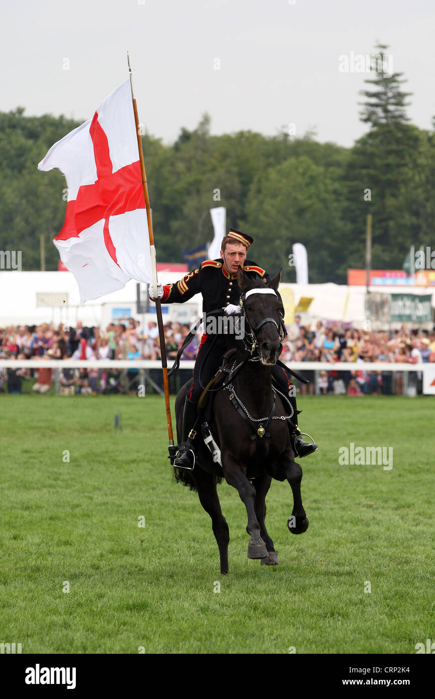 28.6.2012 Royal Norfolk Visualizza,Norwich,Norfolk. La famiglia di cavalleria giro musicale preforma al 2012 Royal Norfolk Visualizza Foto Stock
