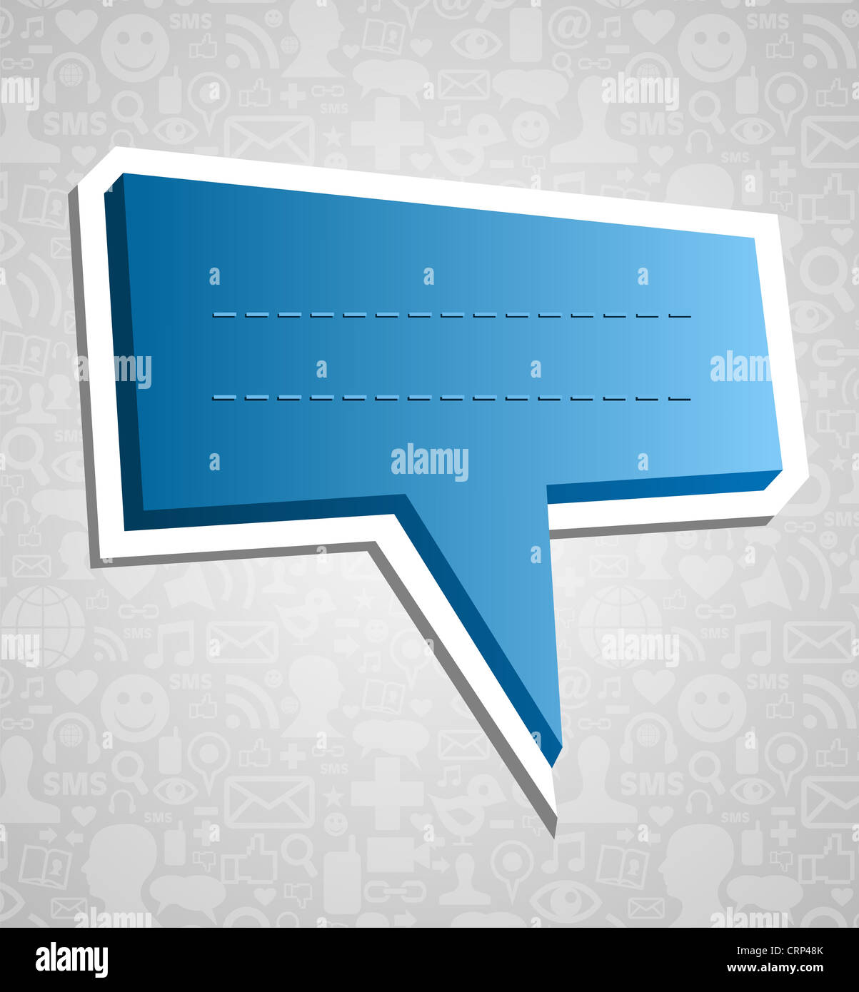 Parlare di comunicazione bolla sopra i social media icone sfondo texture. File vettoriale stratificata per una facile manipolazione e personalizzazione. Foto Stock
