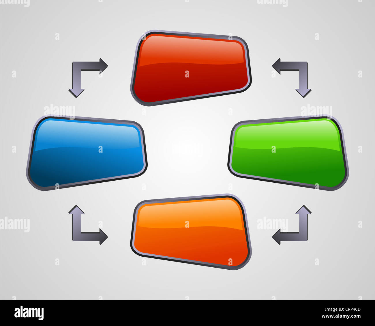 Stile lucido social media schema di struttura di presentazione. File vettoriale stratificata per una facile manipolazione e colorazione personalizzata. Foto Stock