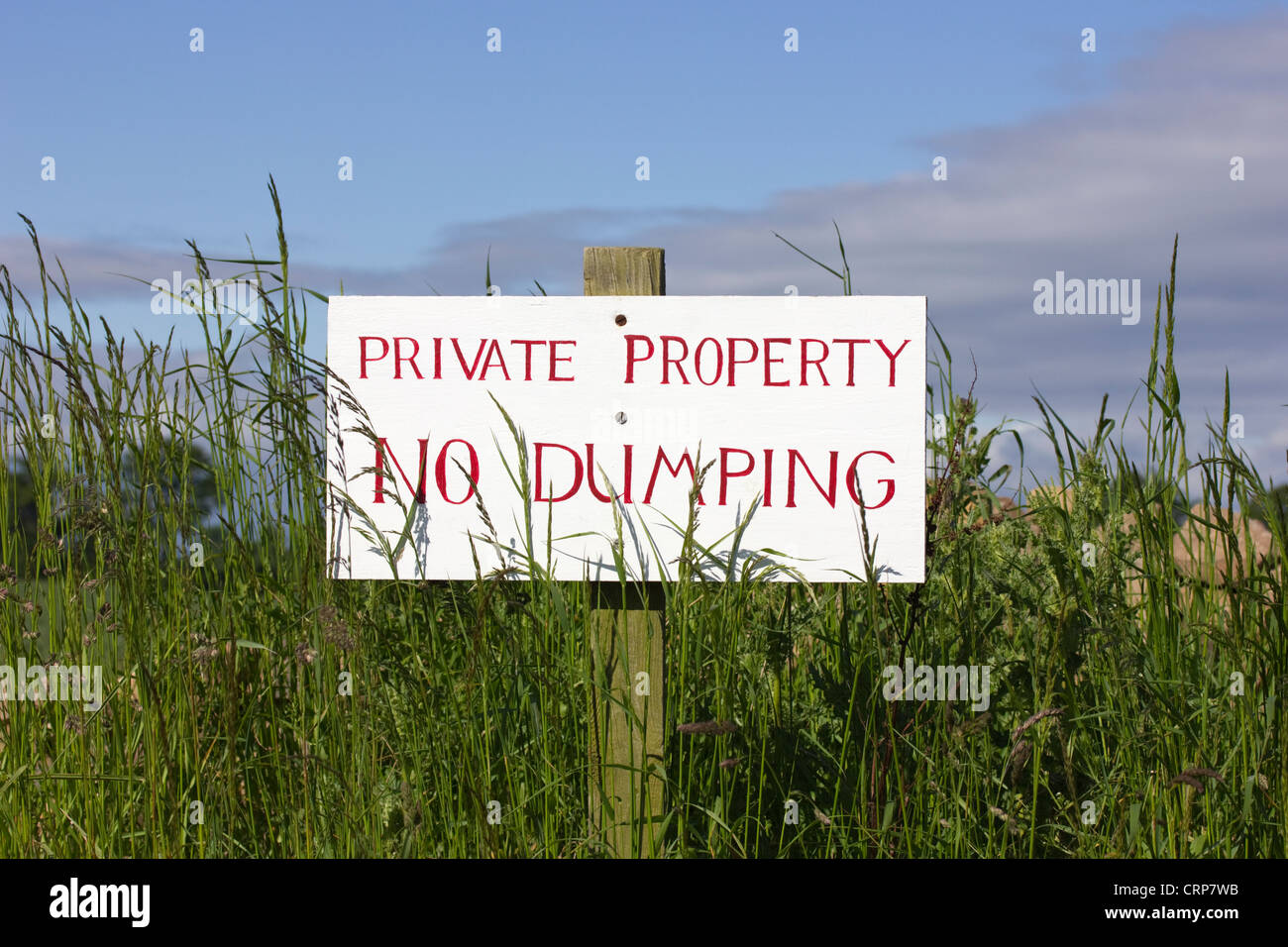 Nessun segno di Dumping Foto Stock