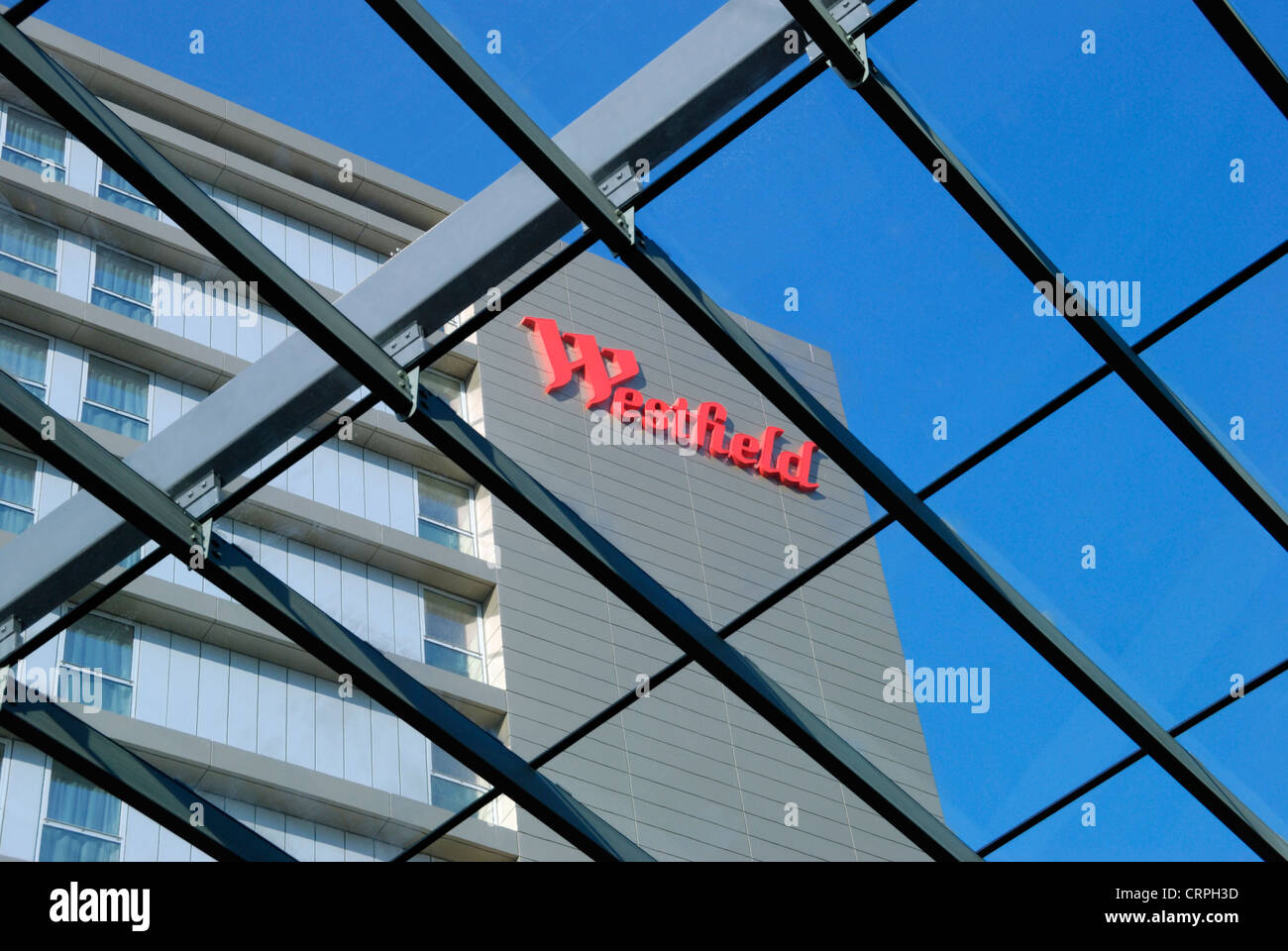 Westfield Stratford City Shopping Centre, una delle più grandi aree urbane centri commerciali in Europa, accanto a Londra il Parco Olimpico. Foto Stock