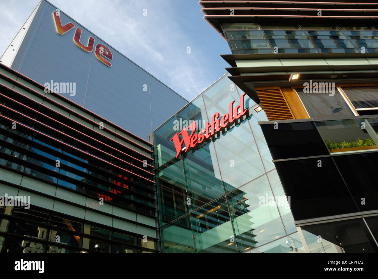 Vue Cinema al Westfield Stratford City. Il centro è stato aperto nel 2011 ed è la terza più grande centro per lo shopping nel regno Unito. Foto Stock