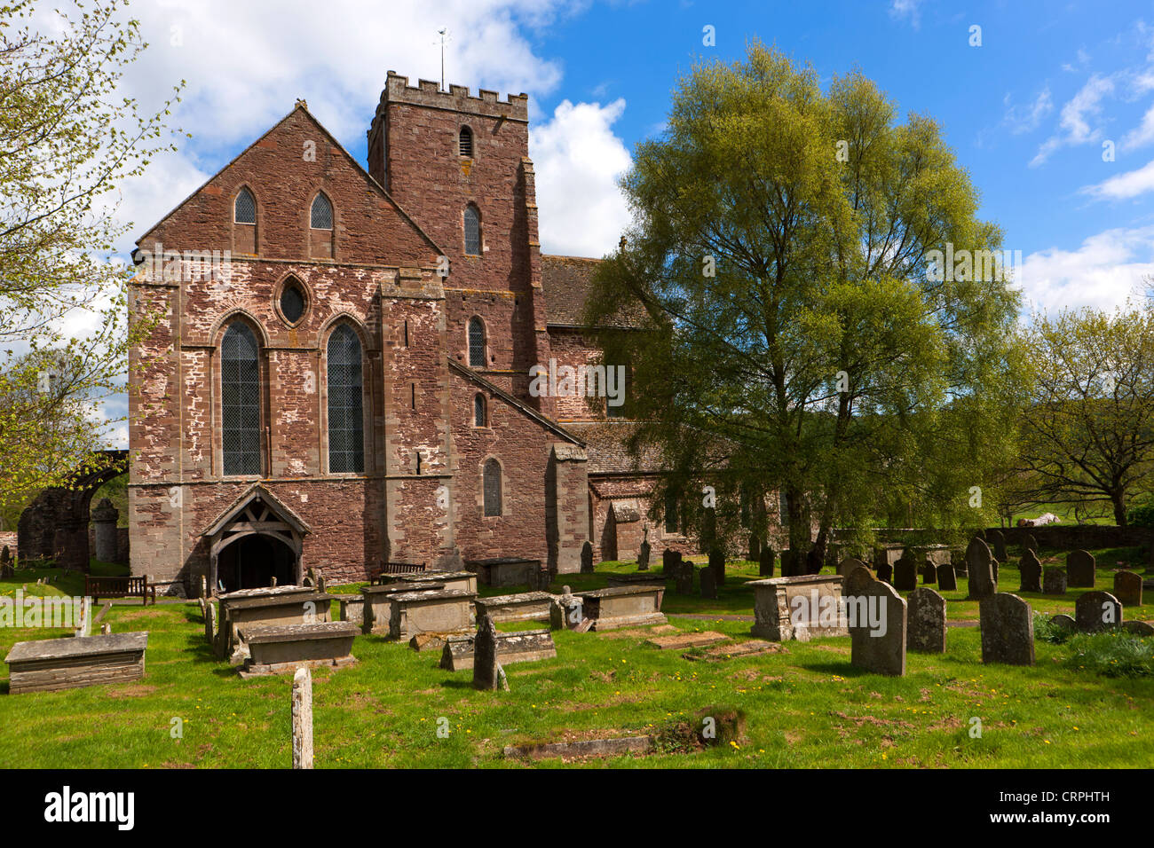 Dore Abbey, un ex Abbazia Cistercense nel villaggio di Abbey Dore nella Golden Valley. Foto Stock