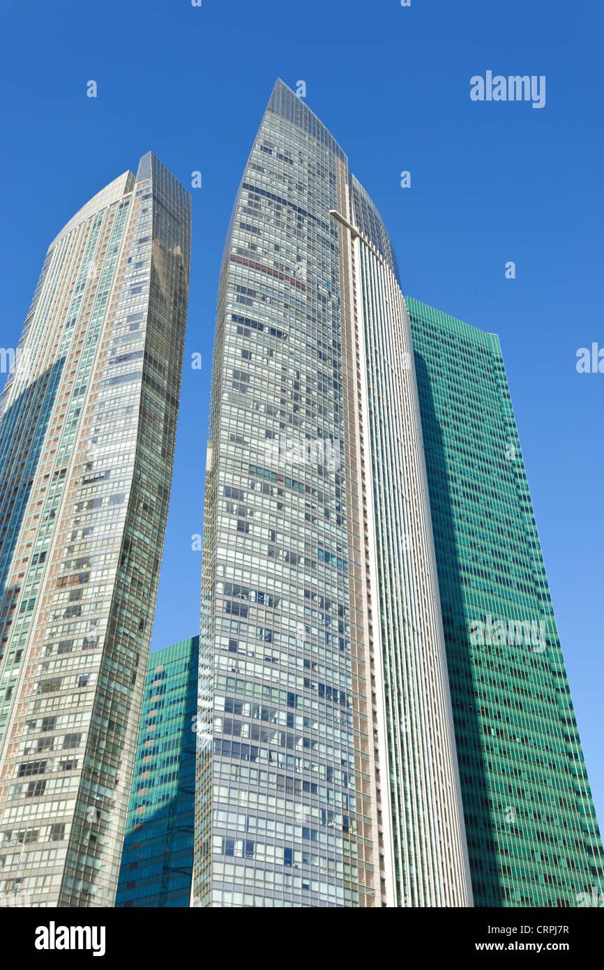 Il Sud Est asiatico, Singapore, grattacieli del centro finanziario Foto Stock