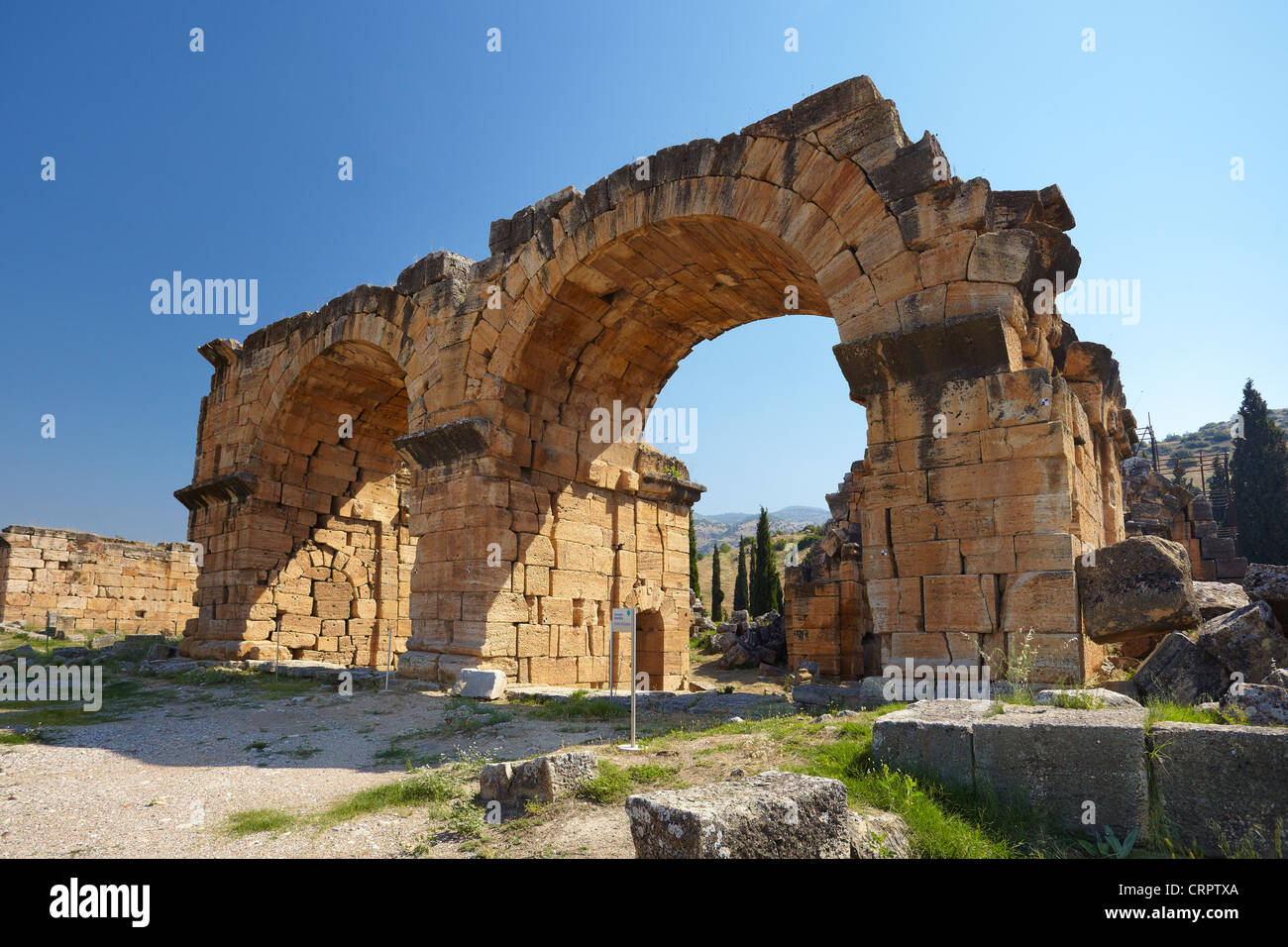 Hierapolis - Turchia, le rovine della città antica, bagno romano, UNESCO Foto Stock