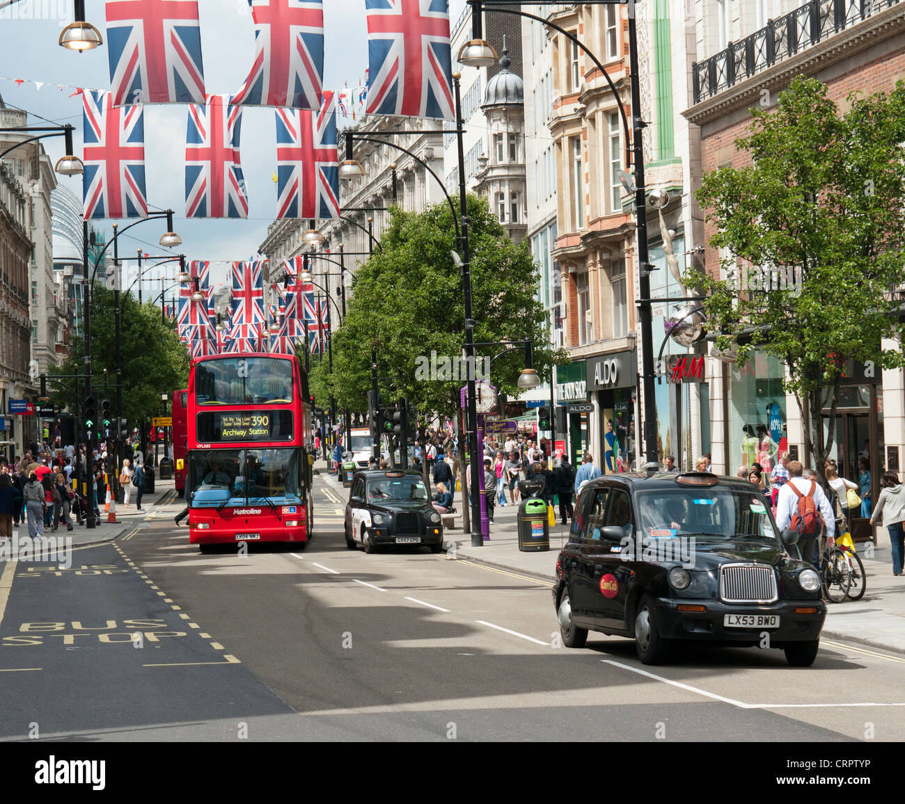 Oxford Street a Londra Gran Bretagna Foto Stock