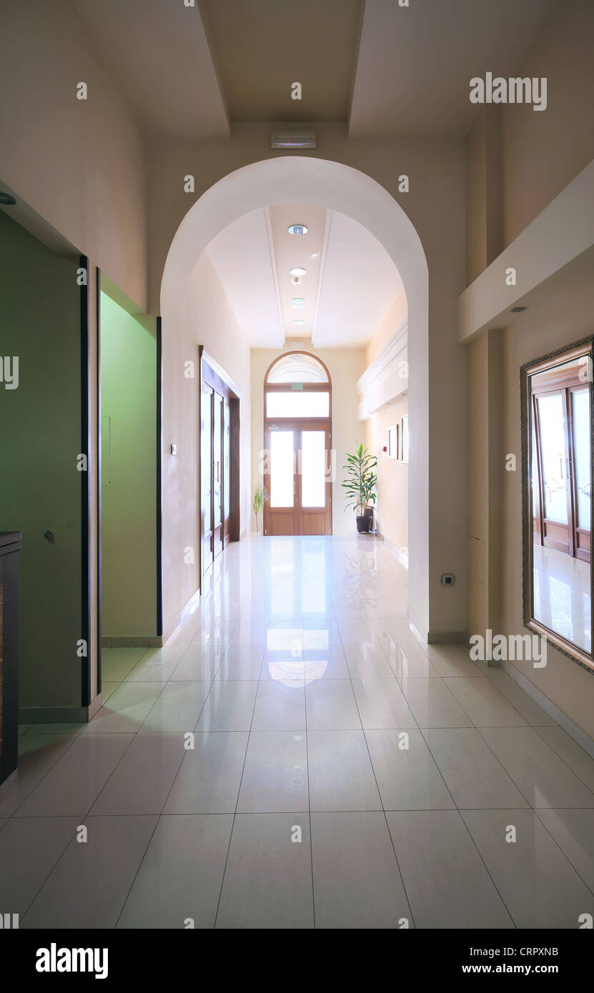 Vuoto e moderne come pure vintage hall di un hotel. Foto Stock