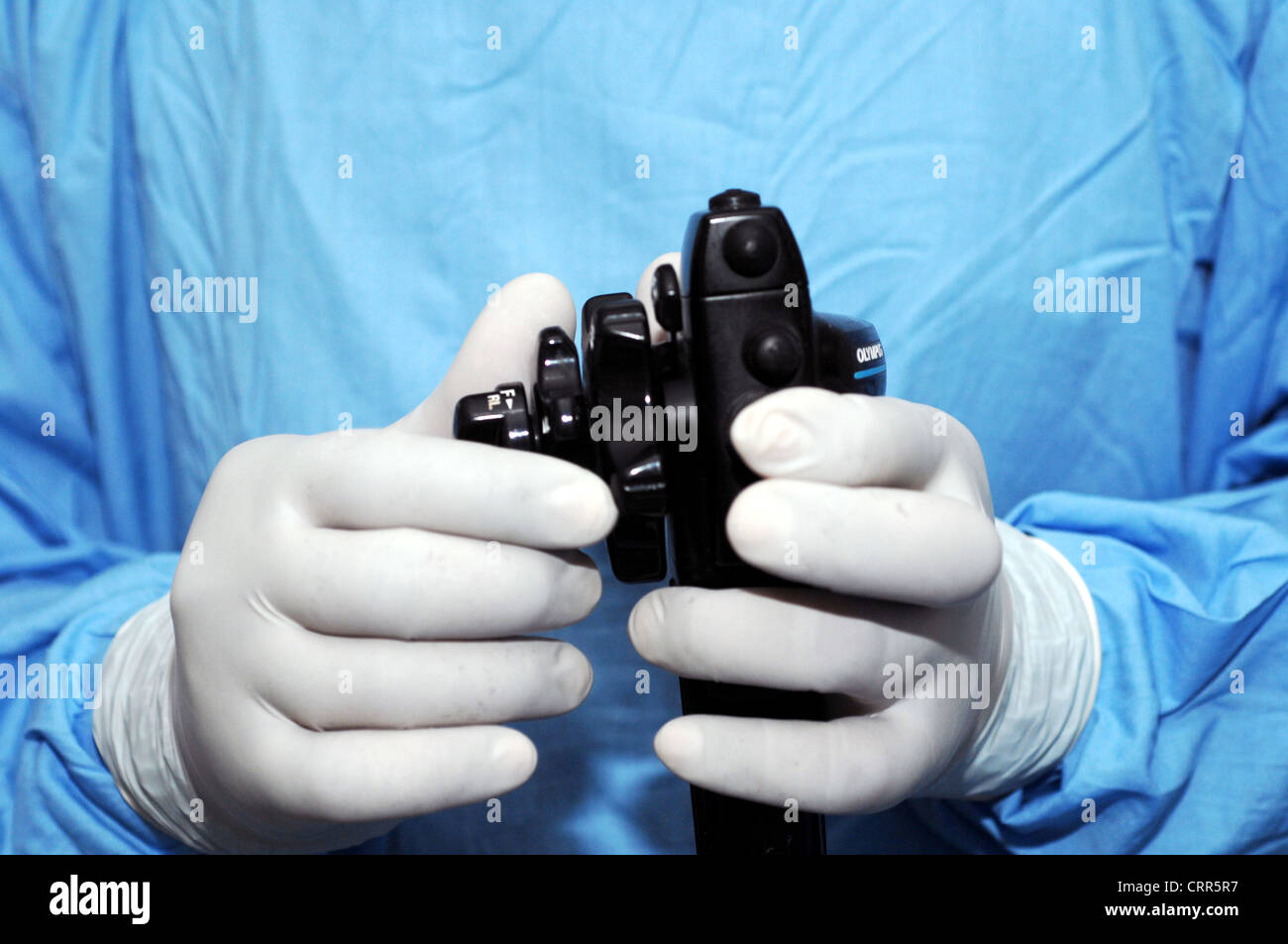 Apparecchiatura utilizzata per procedure endoscopiche Foto Stock