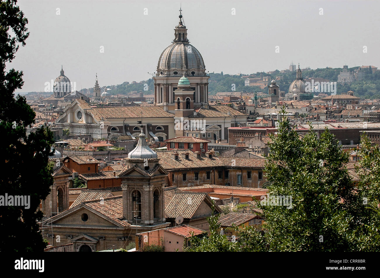 Europa Italia Lazio Lazio Roma una vista panoramica della città eterna dal Pincio Foto Stock
