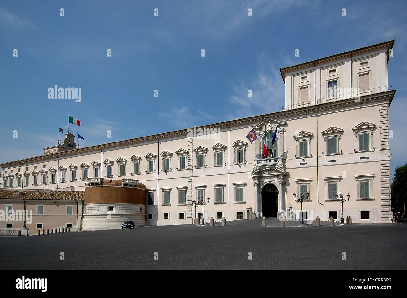 Europa Italia Lazio Lazio Roma Piazza e Palazzo del Quirinale la residenza del Presidente della Repubblica Italiana Foto Stock
