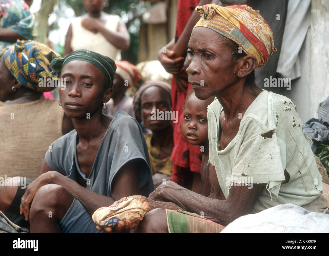 Liberia, rifugiati provenienti dalla regione della Contea Bomi Foto Stock