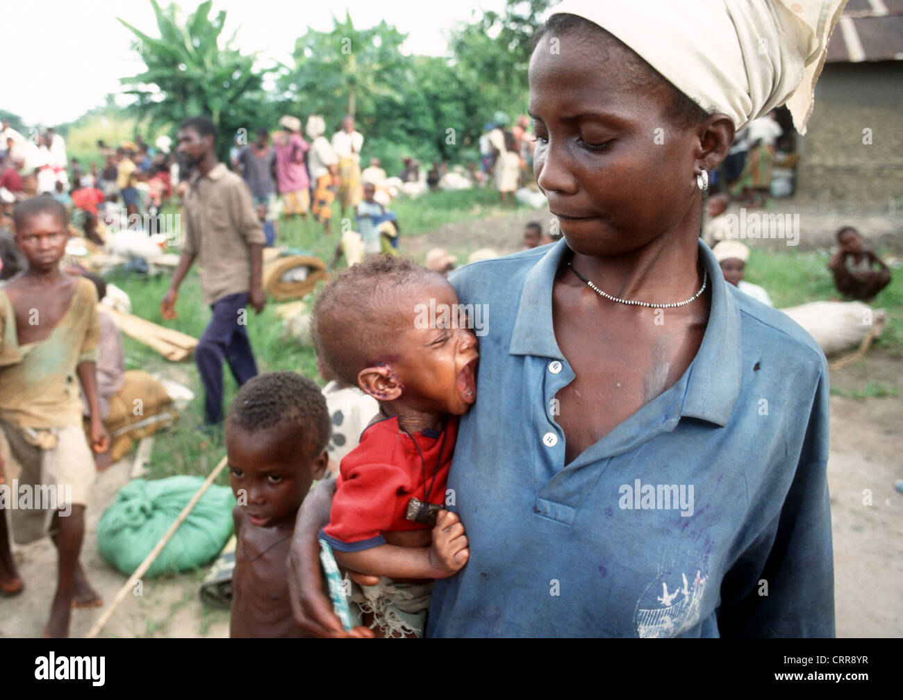 Liberia, rifugiati provenienti dalla regione della Contea Bomi Foto Stock