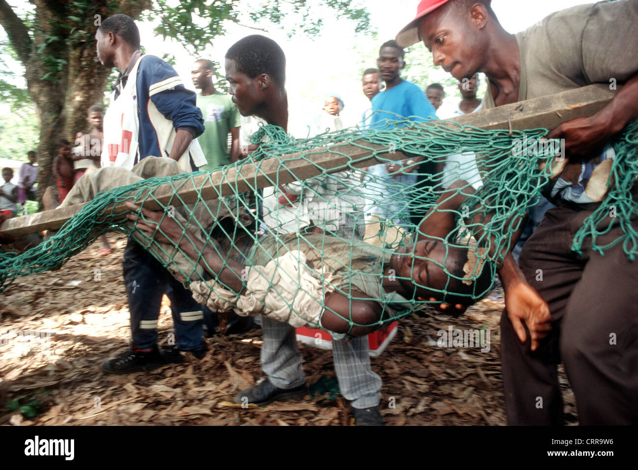 Liberia, rifugiati provenienti dalla regione della Contea Bomi Foto Stock