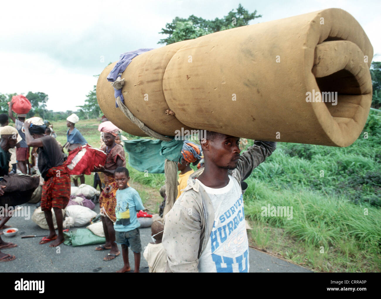 Liberia, rifugiati provenienti dalla regione della Contea Bomi Foto Stock