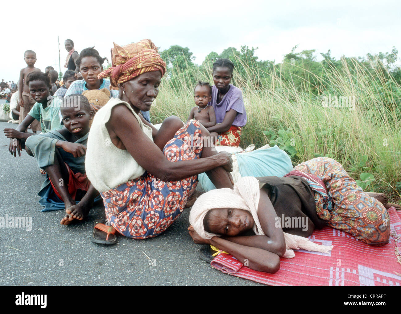 Liberia, rifugiati provenienti dalla regione della Contea Bomi Foto Stock
